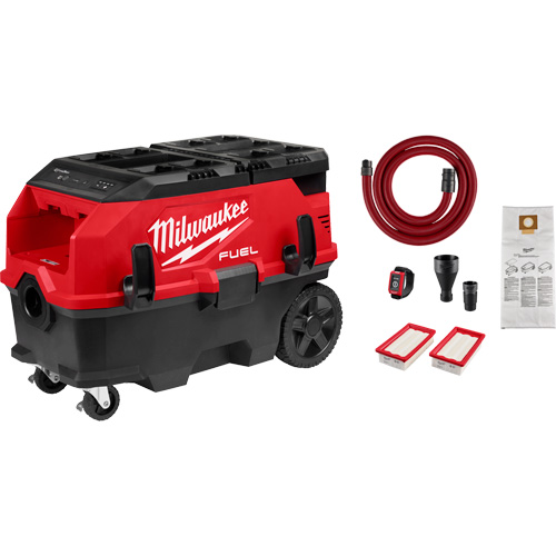 M18 FUEL PACKOUT 9 Gallon Dual-Battery Dust Extractor with VACLINK, 27-3/4" x 16-3/4" x 19" Kelford