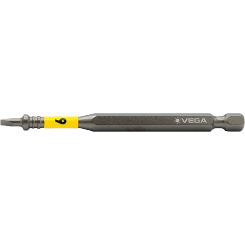 Embout pour outils &eacute;lectriques Impactech, Fente, Embout 6F-8R, Prise 1/4", Longueur 3-1/2" Kelford