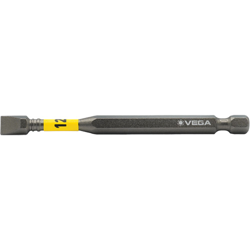 Embout pour outils &eacute;lectriques Impactech, Fente, Embout 12F-14R, Prise 1/4", Longueur 3-1/2" Kelford