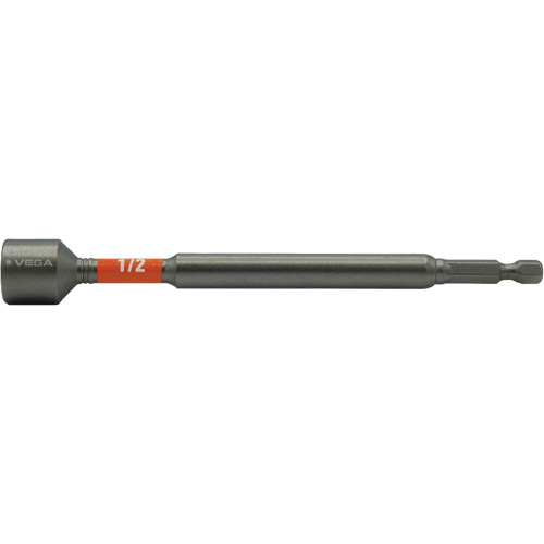Impactech&reg; Nut Driver, 1/2" Tip, 1/4" Drive, 6" L, Magnetic Kelford
