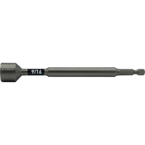 Impactech&reg; Nut Driver, 9/16" Tip, 1/4" Drive, 6" L, Magnetic Kelford