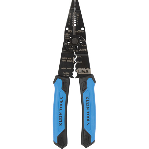 Pince &agrave; d&eacute;nuder polyvalente &agrave; bec long, 8-1/4" lo, 10 - 20/12 - 22 AWG Kelford