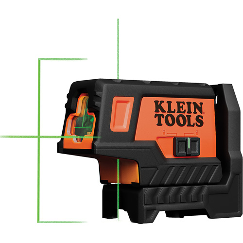 Niveau laser compact &agrave; lignes vertes en croix avec point daplomb Kelford