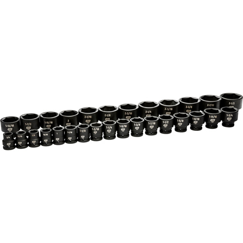 Jeu de douilles SAE &agrave; 6 pans, 29 Mcx, Chocs, Prise de 3/4" Kelford