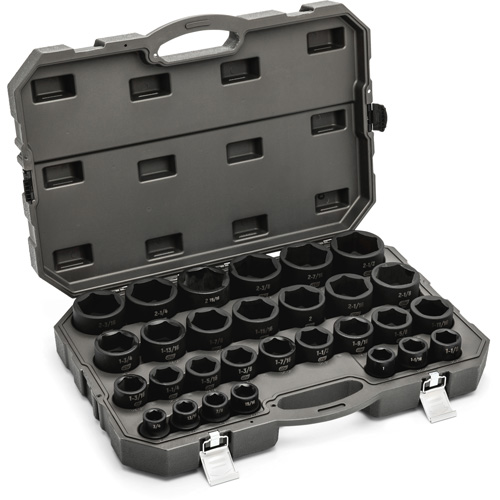 Jeu de douilles SAE &agrave; 6 pans, 29 Mcx, Chocs, Prise de 3/4" Kelford