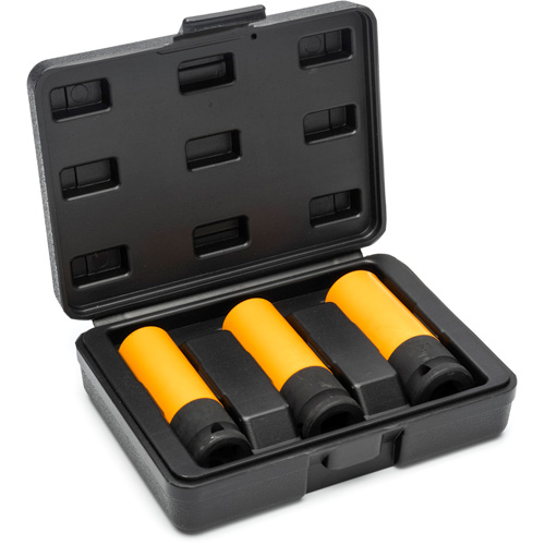 Metric High-Strength Wheel Protector Socket Set, 3 Pcs, Impact, 1/2" Drive Size, Deep Kelford