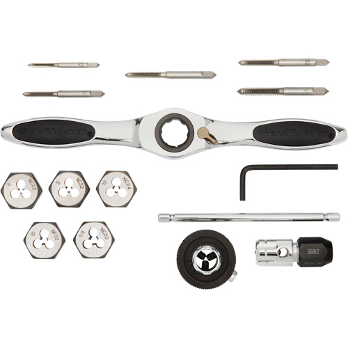 SAE Ratcheting Tap & Die Set, 15 Pieces Kelford