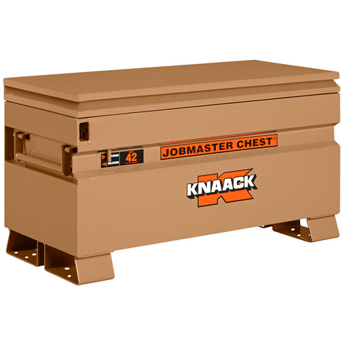 Model 42 Jobsite Chest with Padlock, 42" x 19" x 23-3/8", Steel, Tan Kelford
