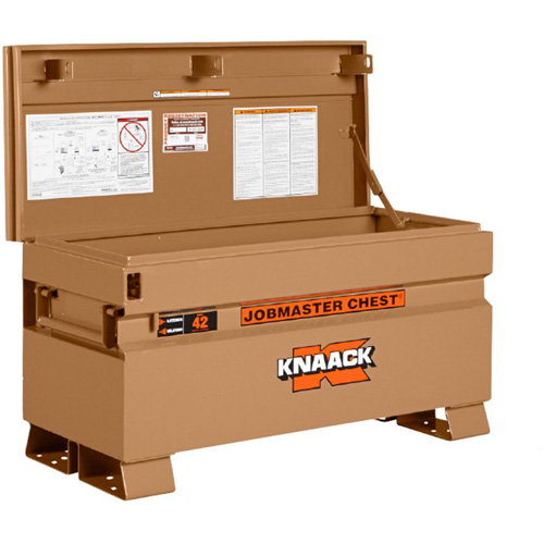 Model 42 Jobsite Chest with Padlock, 42" x 19" x 23-3/8", Steel, Tan Kelford