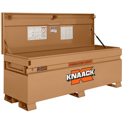 Model 2472 Jobsite Chest with Padlock, 72" x 24" x 28-1/4", Steel, Tan Kelford