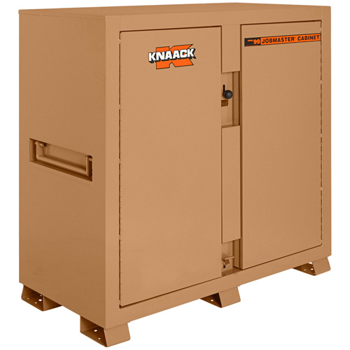Model 99 Jobsite Cabinet with Double Doors & 2 Padlocks, Steel, 59.4 Cubic Feet, Tan Kelford