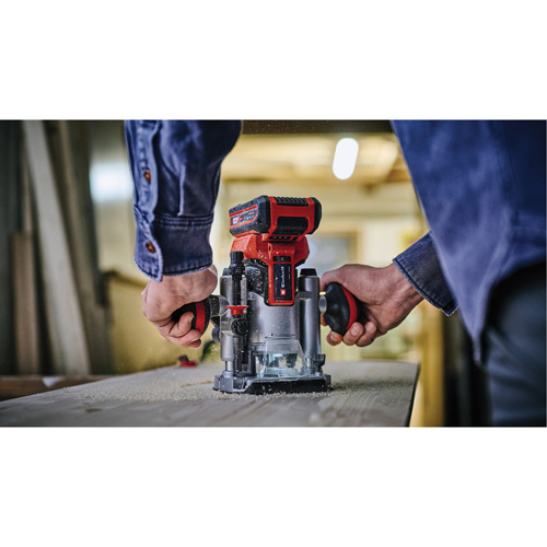 Professional Cordless Compact Router with Fixed Base & Plunge Base (Tool Only) Kelford