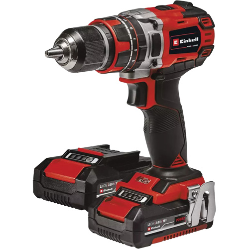 Professional Cordless Hammer Drill/Driver Kit, 1/2" Chuck, 18 V Kelford