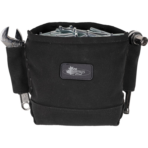 Phantom Collection Nut & Bolt Bag with 2 Sleeves, Canvas, 3 Pockets, Black Kelford