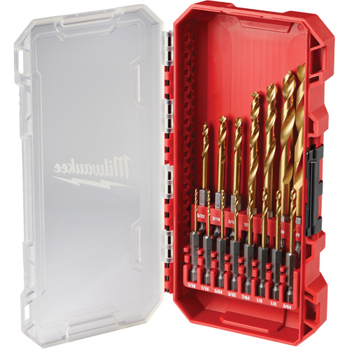 SHOCKWAVE Impact-Duty Drill Bit  Set, 15 Pieces, Titanium Kelford