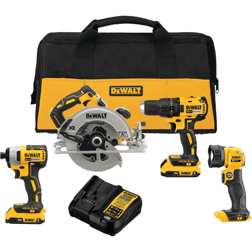 Ensemble quatre outils sans fil et sans balai MAX* (2.0Ah), 20 V Kelford