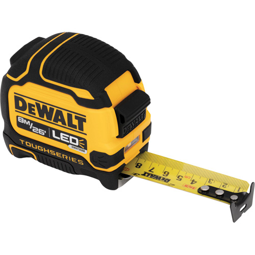 TOUGHSERIES Lighted Tape Measure, 26'/8 m, Imperial & Metric Graduations Kelford