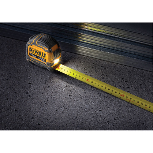TOUGHSERIES Lighted Tape Measure, 26'/8 m, Imperial & Metric Graduations Kelford