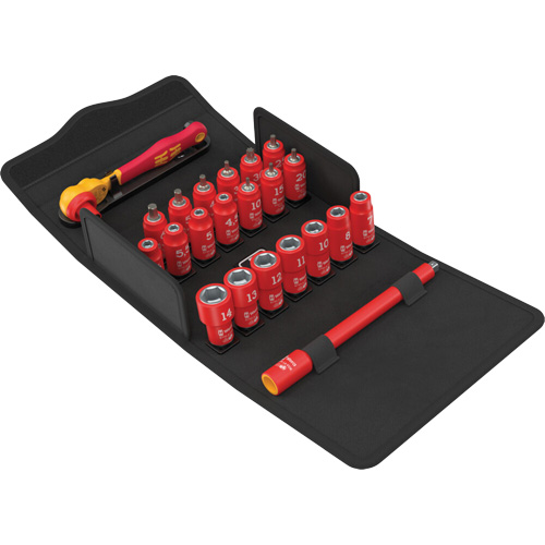 Jeu de cl&eacute; &agrave; cliquet SA VDE 1 Zyklop isolant avec levier dinversion Kelford