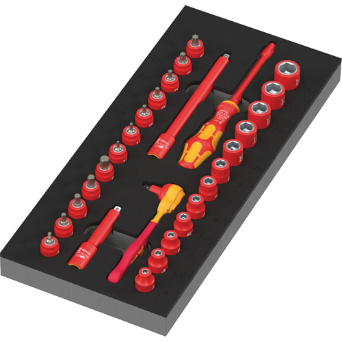 Foam Insert 8007 A VDE Zyklop VDE Ratchet Set 1, 1000 V, 30 Pcs Kelford