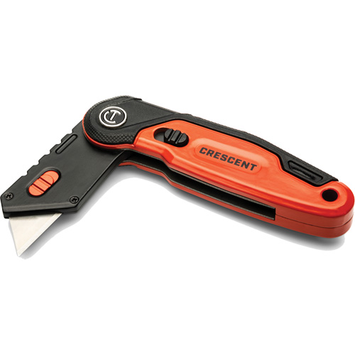 Folding Utility Knife, 1" Blade, Steel Blade, Aluminum Handle Kelford