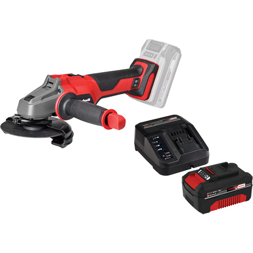 Meuleuse dangle professionnelle sans fil avec batterie 4 Ah PXC et ensemble chargeur de d&eacute;part, Roue de 5", 18 V Kelford