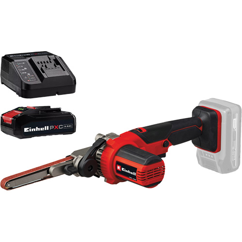 Ponceuse-lime &agrave; courroie 18" sans fil avec batterie 2,5 Ah PXC et ensemble de d&eacute;part de chargeur Kelford