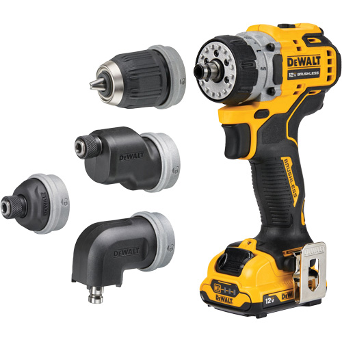 XTREME Brushless Cordless 5-in-1 Drill/Driver Kit, Lithium-Ion, 12 V, 3/8" Chuck Kelford