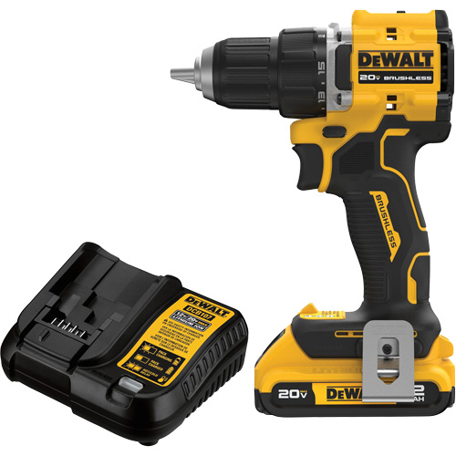 ATOMIC COMPACT SERIES Brushless Cordless Drill/Driver Kit, Lithium-Ion, 20 V, 1/2" Chuck Kelford