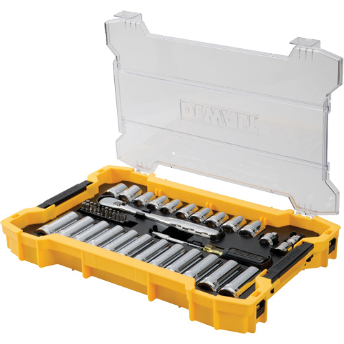 Jeu d'outils 3/8" & 1/2" pour m&eacute;canicien avec plateau & couvercle TOUGHSYSTEM 2.0 Kelford