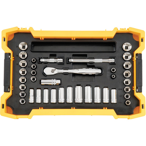 Jeu d'outils 3/8" & 1/2" pour m&eacute;canicien avec plateau & couvercle TOUGHSYSTEM 2.0 Kelford