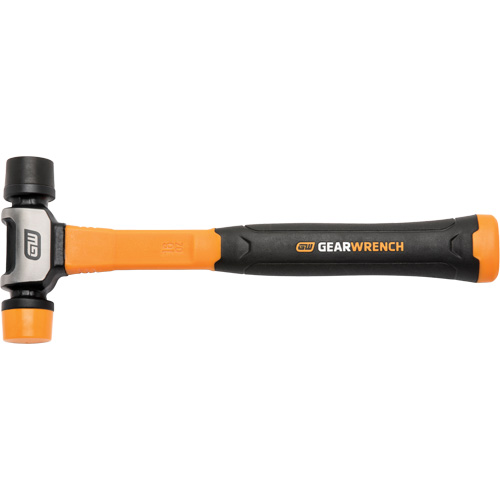 Soft Face Hammer, 16 oz. Head Weight, Plain Face, Solid Steel Handle, 12-1/4" L Kelford