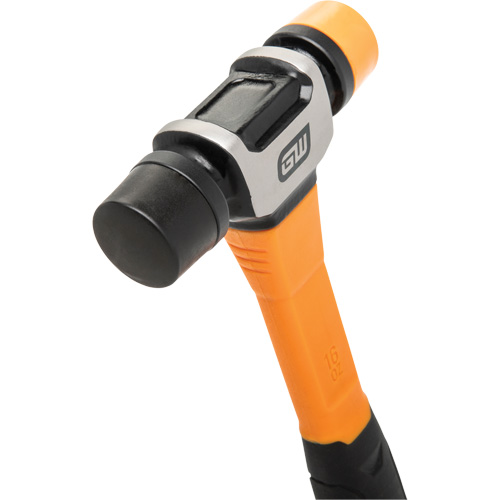 Soft Face Hammer, 16 oz. Head Weight, Plain Face, Solid Steel Handle, 12-1/4" L Kelford
