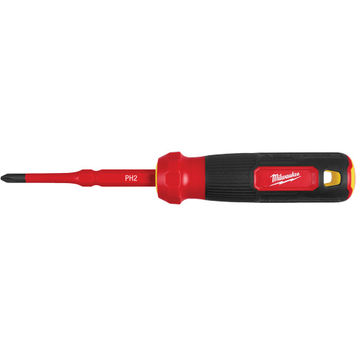 2-in-1 1000V Insulated Flip Shank Multi-Bit Screwdriver, 8-4/5" L, Cushion Grip Handle Kelford