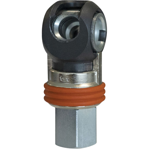 TOPQUIK SC Industrial Swing Quick Coupler, Nickel-Plated Steel, 3/8", Female NPT, 360 PSI Kelford