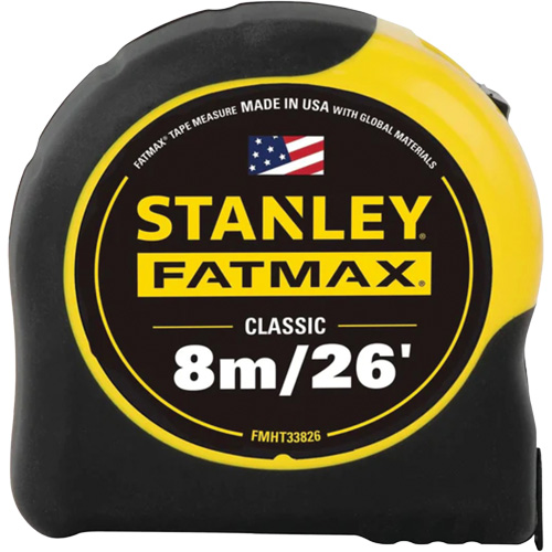 FATMAX&reg; Tape Measure, 1-1/4" x 26'/8 m, Imperial & Metric Graduations Kelford