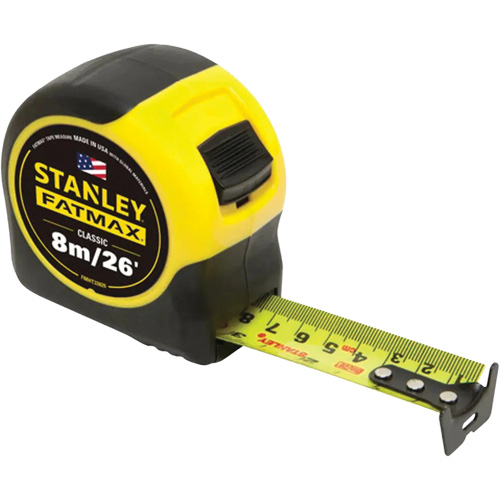 FATMAX&reg; Tape Measure, 1-1/4" x 26'/8 m, Imperial & Metric Graduations Kelford