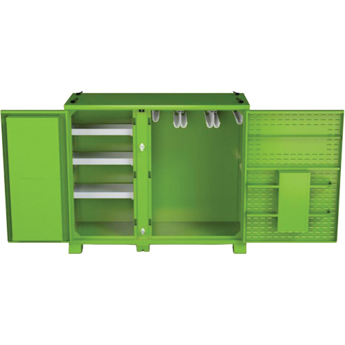 Ventilated Onsite PPE Storage Cabinet, Steel, High-Visibility Lime Green Kelford