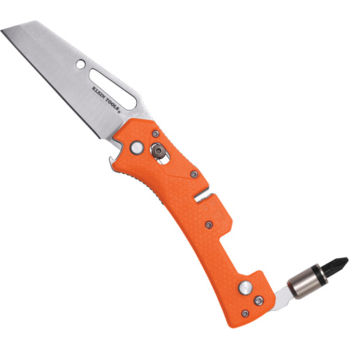 Electrician's Pocket Knife with Driver, 2-99/100" Blade, Stainless Steel Blade, Plastic Handle Kelford