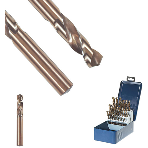 SST+ Stub Length Drill Bit, 1/8", High Speed Steel, 11/16" Flute, 135° Point Kelford