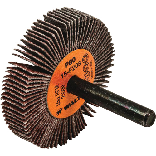 Flap Wheels-Coolcut Flap Wheels, Aluminum Oxide, 80 Grit, 2" x 3/8" x 1/4" Kelford