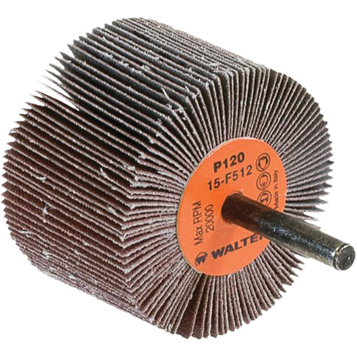 Flap Wheels-Coolcut Flap Wheels, Aluminum Oxide, 120 Grit, 2-1/2" x 1-1/2" x 1/4" Kelford