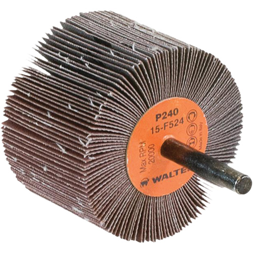 Flap Wheels-Coolcut Flap Wheels, Aluminum Oxide, 240 Grit, 2-1/2" x 1-1/2" x 1/4" Kelford