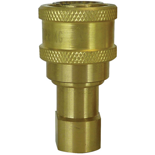 Hydraulic Quick Coupler - Brass Manual Coupler, Brass/Stainless Steel Kelford