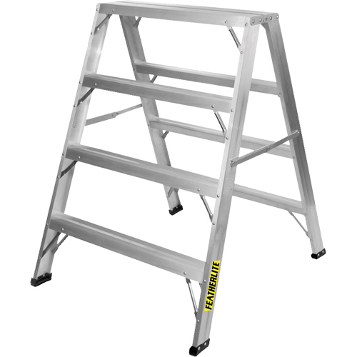 Industrial-Duty Sawhorse, 4' H x 34.6875" W x 39.50" D, 300 lbs. Capacity, Aluminum Kelford
