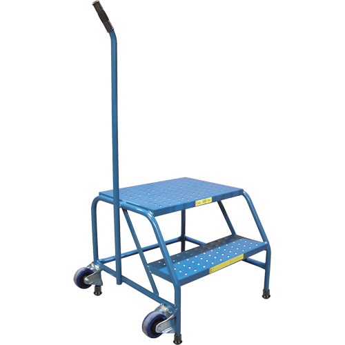 Escabeaux roulants Tilt-N-Roll, 2 marche(s), 24" l x 29" la x 19" h, Capacit&eacute; 300 lb Kelford