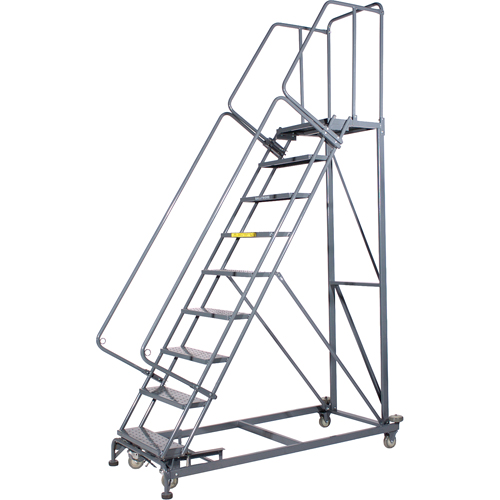 &eacute;chelles roulantes Monster, 10 marches, Largeur de la marche 24", Hauteur de la plateforme 100", Acier Kelford