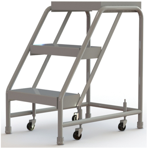&eacute;chelles roulantes, 3 marches, Largeur de la marche 16", Hauteur de la plateforme 30", Aluminium Kelford