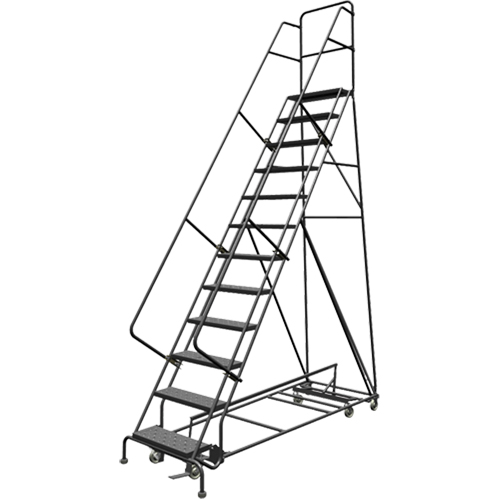 &eacute;chelles roulantes multidirectionnelles, 12 marches, Largeur de la marche 24", Hauteur de la plateforme 120", Acier Kelford