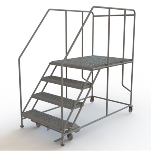 Plateforme de travail mobile, Acier, 4 Marches, 40" ha, 48" p, 36" Marche, Stri&eacute; Kelford